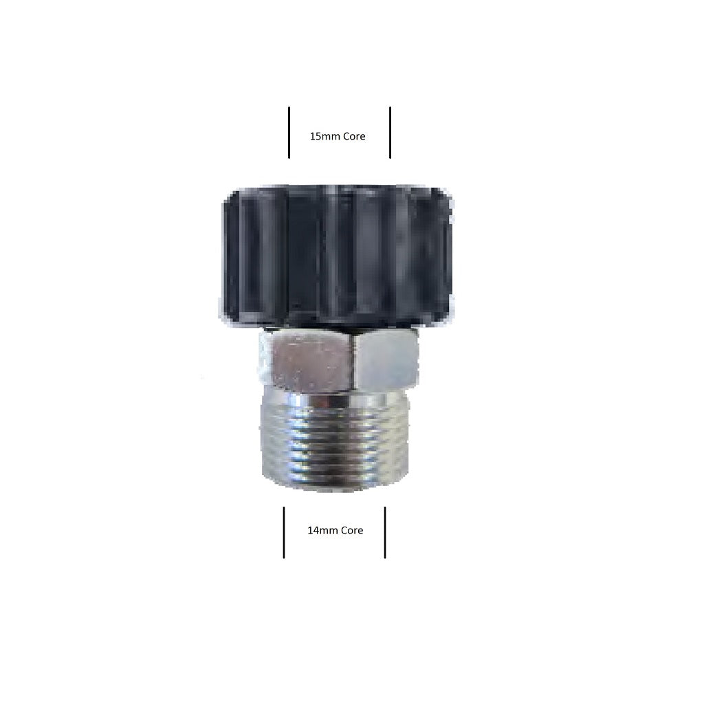 M22 Adapter Converts 14mm to 15mm 4000psi