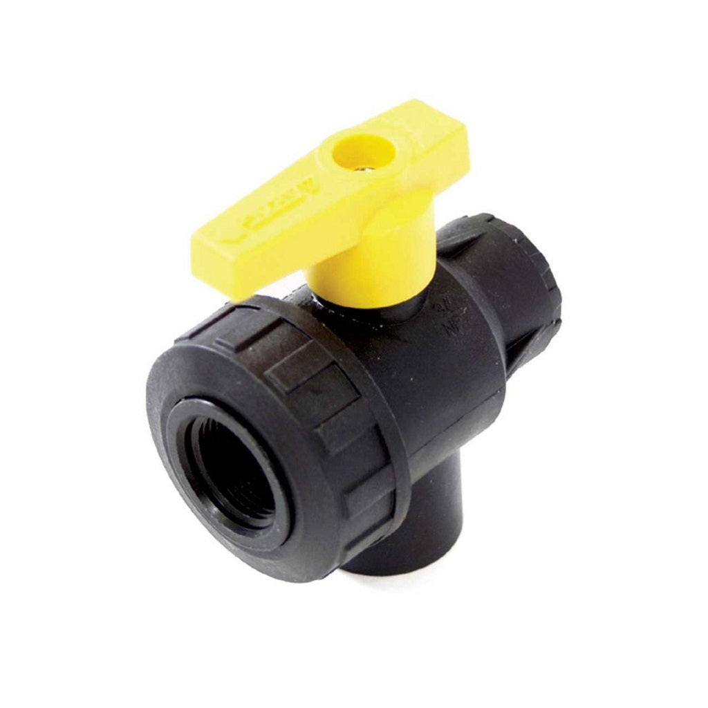 Poly Ball Valve - Three Way Chemical Resistant