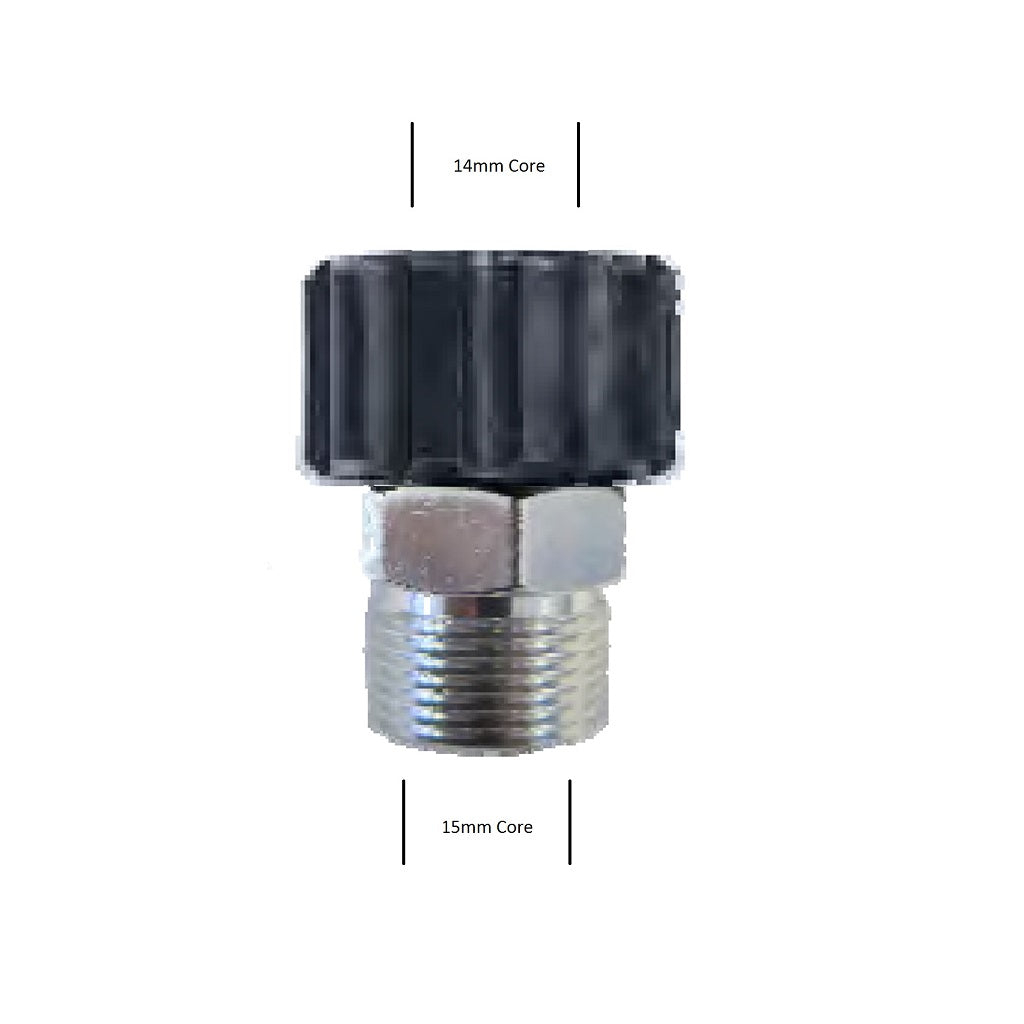 M22 Adapter Converts 14mm to 15mm 4000psi