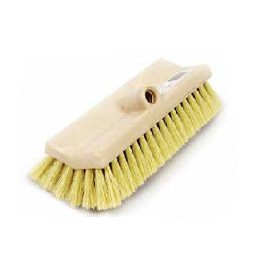 Deck Wash Angled Scrub Brush 10&quot; Length Stiff Aggressive Bristle