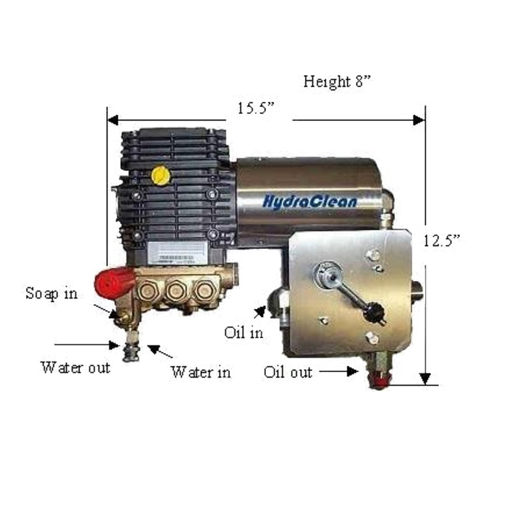 Hydraclean Hydraulic Pressure Washer System 3000psi 4gpm