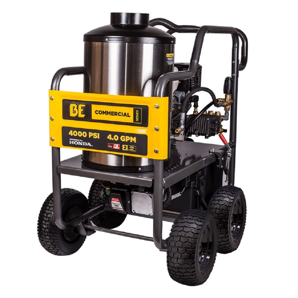 BE HW4013HG Honda Direct Drive Gas Pressure Washer Diesel Burner Portable Steel Frame General Pump