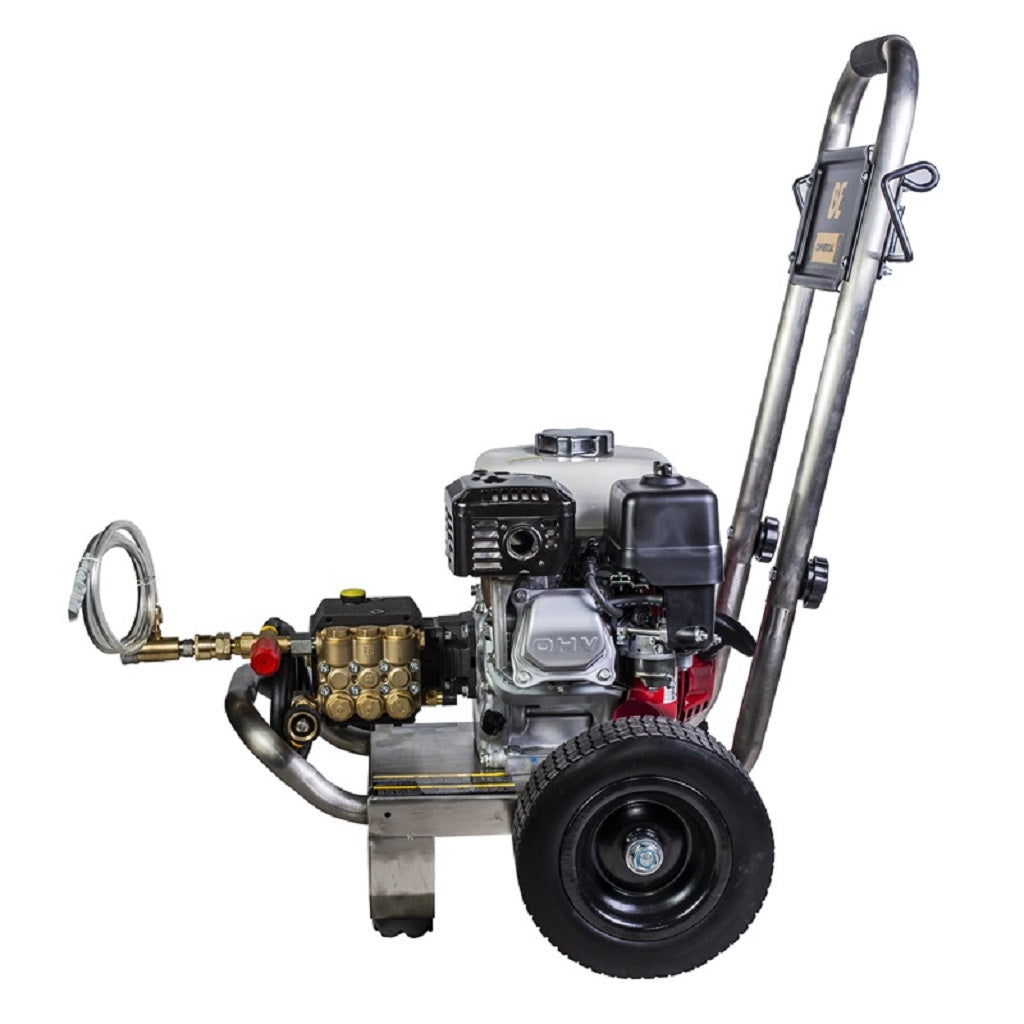 BE PE-2565HWSGENSP 2500psi 3.0gpm Honda Direct Drive Gas Pressure Washer Stainless Frame General Pump