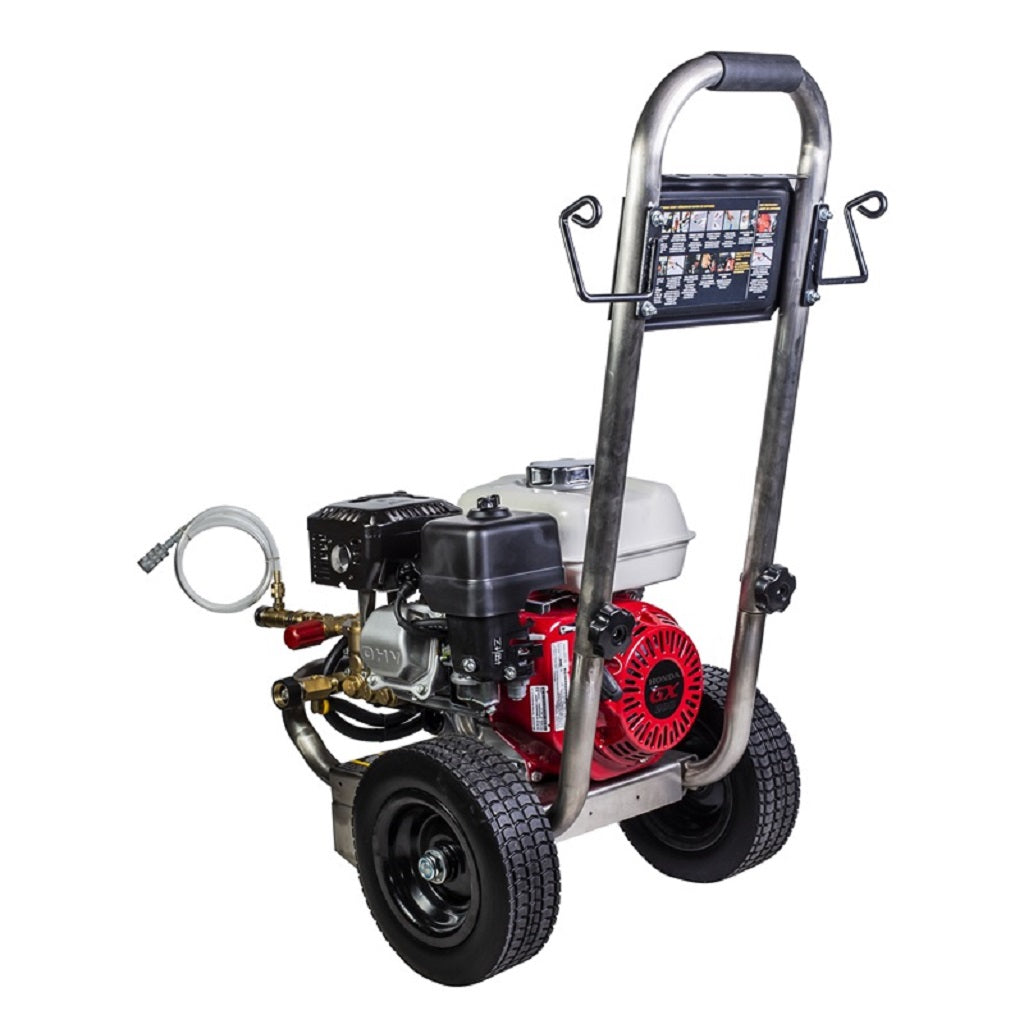 BE PE-2565HWSGENSP 2500psi 3.0gpm Honda Direct Drive Gas Pressure Washer Stainless Frame General Pump