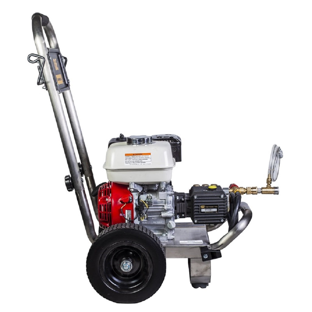 BE PE-2565HWSGENSP 2500psi 3.0gpm Honda Direct Drive Gas Pressure Washer Stainless Frame General Pump
