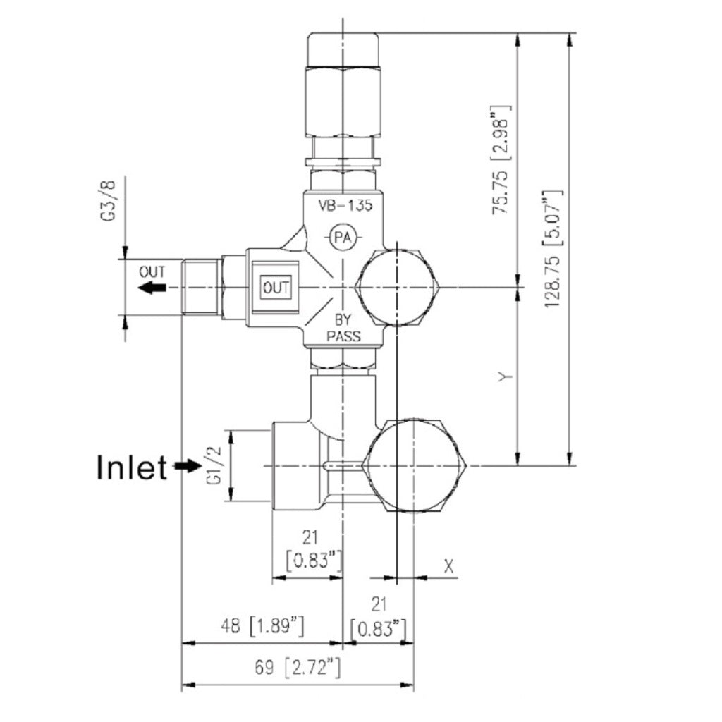 PA VB135 Banjo Bolt On Unloader 6.5gpm 2600psi